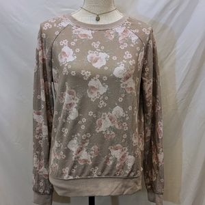*2/$5 SALE!* Grayson Threads Grey Floral Top - Size S